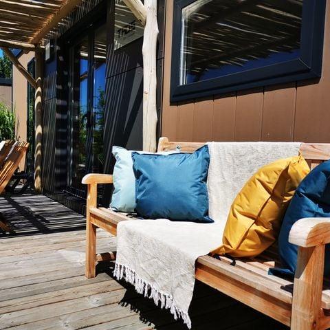 Stacaravan 4 personen - DIM - SUNELIA LUXE TAOS 2bed/4p - 40m² - Exotische pergola