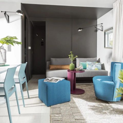 Stacaravan 4 personen - DIM - SUNELIA LUXE TAOS 2bed/4p - 40m² - Exotische pergola