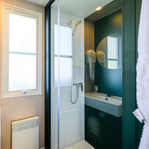 Stacaravan 6 personen - Zondag - SUNELIA PRESTIGE + airco 3 slaapkamers - 36 m² - Overdekt terras