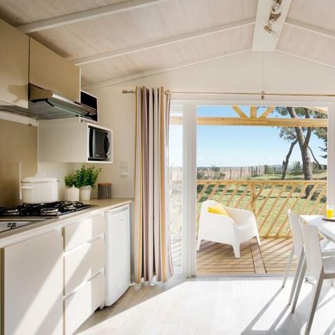 Stacaravan 4 personen - Loggia 25m² + terras - 2 kamers