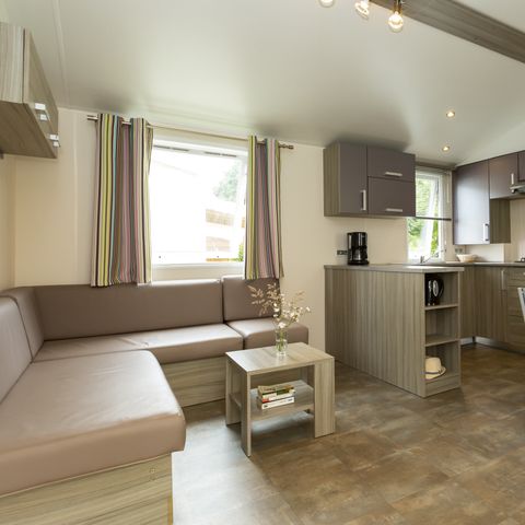 Stacaravan 6 personen - Standaard 39m² - 3 kamers - Terras - TV