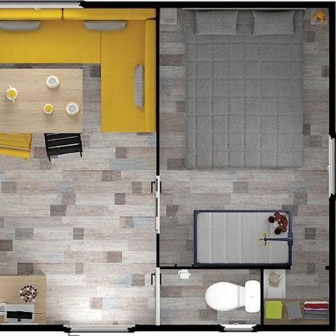 Stacaravan 4 personen - EVASION Confort 27m² - 2 kamers / Overdekt terras
