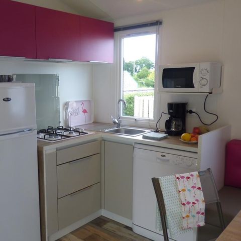 Stacaravan 8 personen - FAMILY Premium 36m² - 4 kamers / overdekt terras