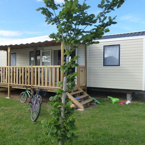 Stacaravan 8 personen - FAMILY Premium 36m² - 4 kamers / overdekt terras