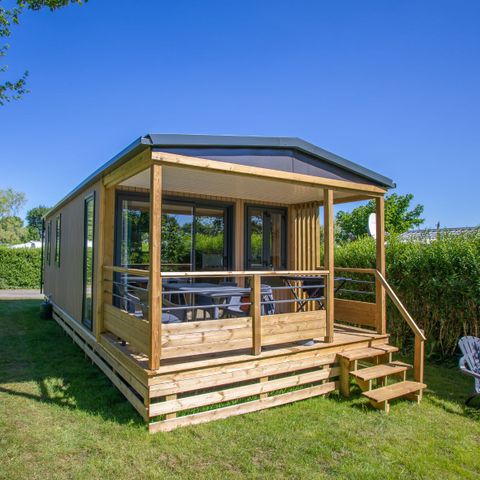 Stacaravan 4 personen - AVEN Premium 28 m² 2 slaapkamers / Overdekt terras