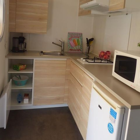 Stacaravan 2 personen - OUESSANT Confort 18m² - 1 kamer / Overdekt terras