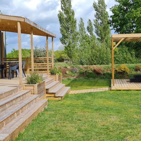 Stacaravan 4 personen - TAOS Premium met SPA 40m² - 2 kamers - 2 badkamers / Overdekt terras
