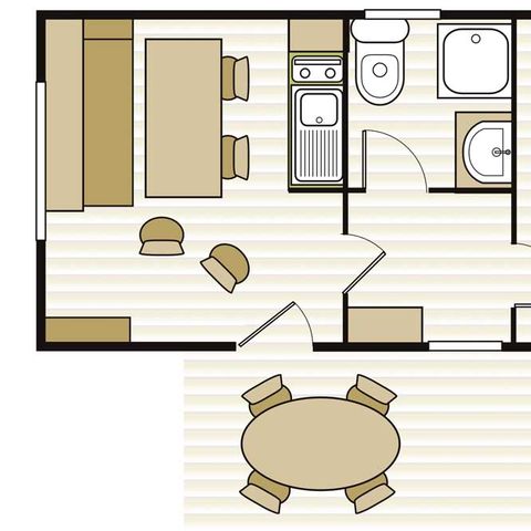 Bungalow 4 personen - ALIZE 4 Pers Zaterdag