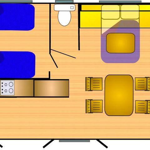 Stacaravan 6 personen - Riviera 860-2 CD