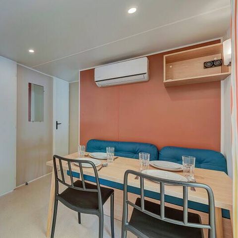 Stacaravan 4 personen - Comfort | 2 Slaapkamers | 4 Pers | Verhoogd terras | Airconditioning