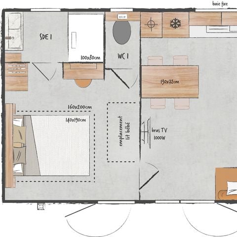 Stacaravan 4 personen - Premium 2bed - aankomst op woensdag