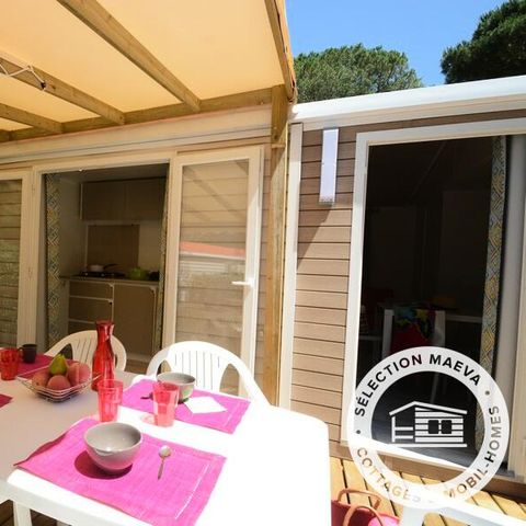 Stacaravan 6 personen - Luxe 4 kamers Airconditioning + TV