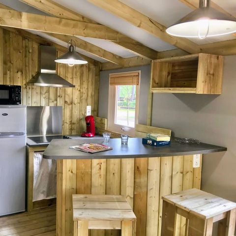 Lodge 4 personen - Sweetflower 2bed -SPA-TV-grill-overdekt terras- 32m² | PREMIUM