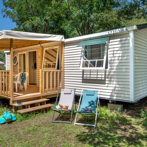 Stacaravan 6 personen - Comfort TV 3bed -TV-overdekt terras- 30m² | COMFORT