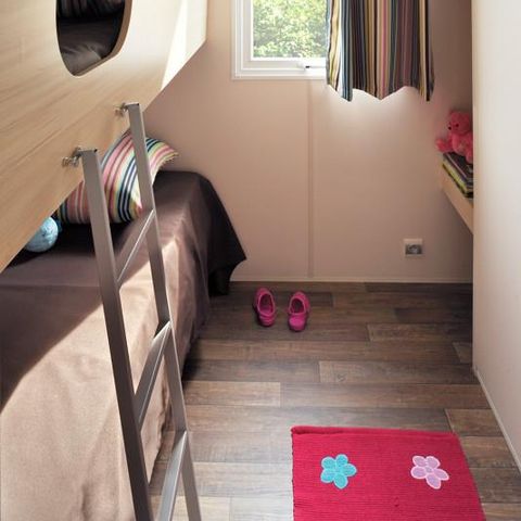 Glampingtent 5 personen - Cabane Nature 2 slaapkamers-sanitair-zonder-overdekt terras-19m²-zonder TV