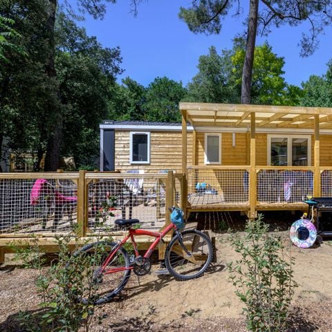 Stacaravan 8 personen - Gezin 4 slaapkamers-CLIM-terras XXL Couverte-TV-LV-plancha-38m² PREMIUM