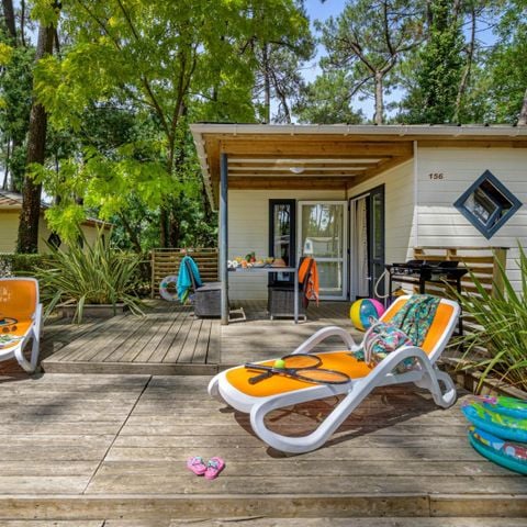 Chalet 6 personen - Comfort Cottage met airco - 3 slaapkamers - COMFORT MET AIRCO - 32 tot - 42 m² - Airco - TV - Vaatwasser - Plancha