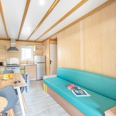 Chalet 7 personen - Tuin 3bed- CLIM-bad-TV-LV-plancha-piéton-overdekt terras-32m² | PREMIUM