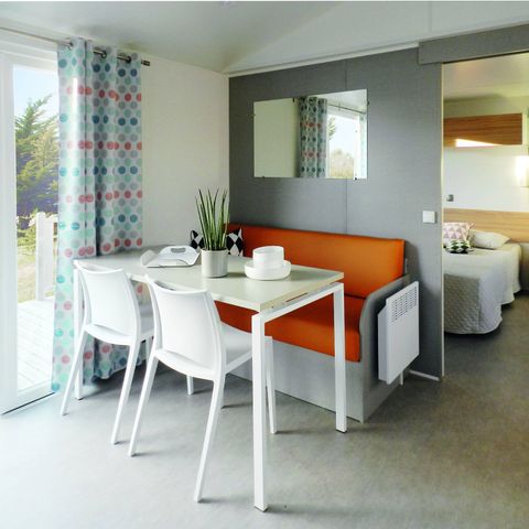 Stacaravan 5 personen - Life 2bed PMR- CLIM -TV-LV-plancha-32m² overdekt terras | PREMIUM