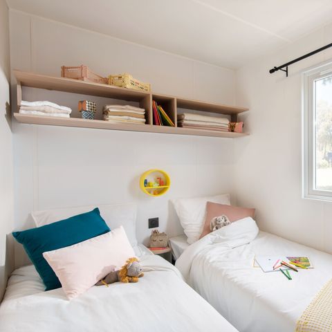 Stacaravan 4 personen - Met airco - 2 slaapkamers - CONFORT CLIM - 26 m² - Airco - Tv - Plancha - Overdekt terras