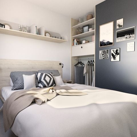 Stacaravan 6 personen - Confort Clim - 3 slaapkamers - 30 m² - Airconditioning - Tv - Plancha - Overdekt terras