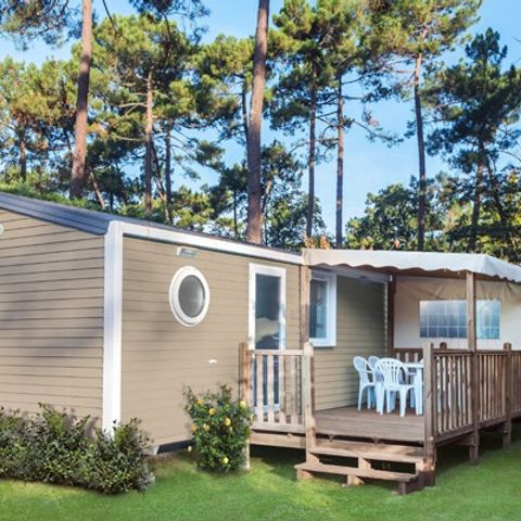 Stacaravan 6 personen - Comfort XL | 2 slaapkamers | 4/6 Pers | Verhoogd terras | Airconditioning