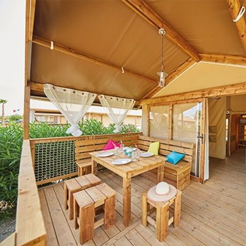 Safaritent 5 personen - Lodge Tent | 2 Slaapkamers | 4/5 Pers. | Geen sanitair