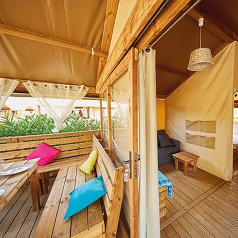 Safaritent 5 personen - Lodge Tent | 2 Slaapkamers | 4/5 Pers. | Geen sanitair