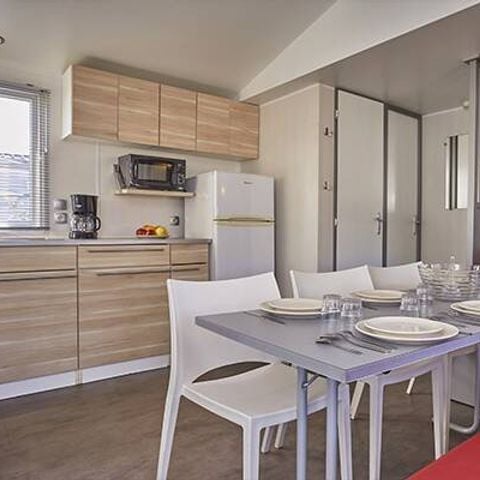 Stacaravan 6 personen - Stacaravan | Premium | 3 Slaapkamers | 6 Pers | Verhoogd terras | Airconditioning | TV