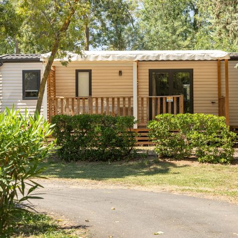Stacaravan 6 personen - Mobile-home | Premium | 3 slaapkamers | 6 pers | Verhoogd terras | 2 badkamers | Airconditioning | TV