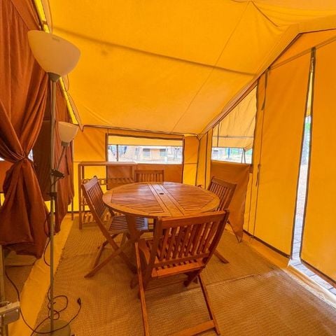 Safaritent 4 personen - Canvas & houten tent, zonder sanitair
