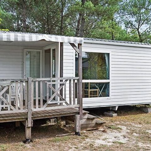 Stacaravan 4 personen - Stacaravan | Comfort | 2 Slaapkamers | 4 Pers. | Single terras