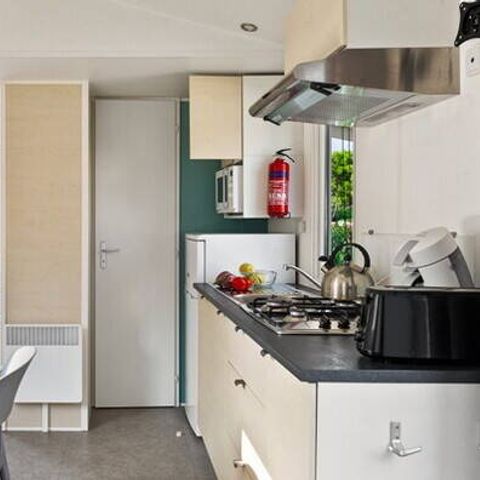 Stacaravan 6 personen - Mobile-home | Comfort | 3 Slaapkamers | 6 Pers. | Verhoogd terras | Airconditioning