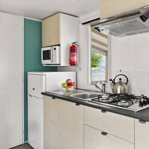 Stacaravan 6 personen - Mobile-home | Comfort | 3 Slaapkamers | 6 Pers. | Verhoogd terras | Airconditioning
