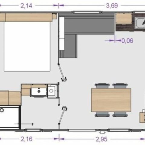 Stacaravan 6 personen - Elite