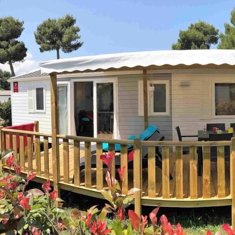Stacaravan 7 personen - COMFORT - 3 slaapkamers met airconditioning + TV