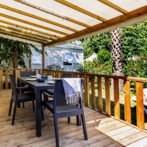 Stacaravan 7 personen - COMFORT - 3 slaapkamers met airconditioning + TV
