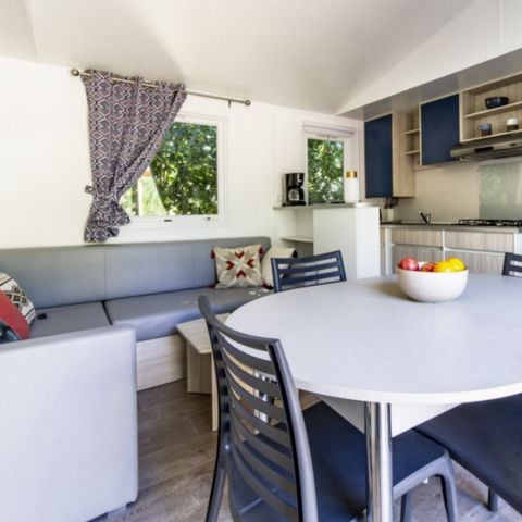 Stacaravan 7 personen - COMFORT - 3 slaapkamers met airconditioning + TV