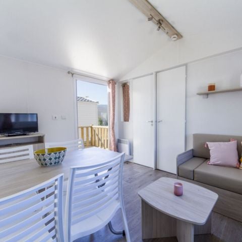 Stacaravan 5 personen - COMFORT - 2 slaapkamers met airconditioning + TV