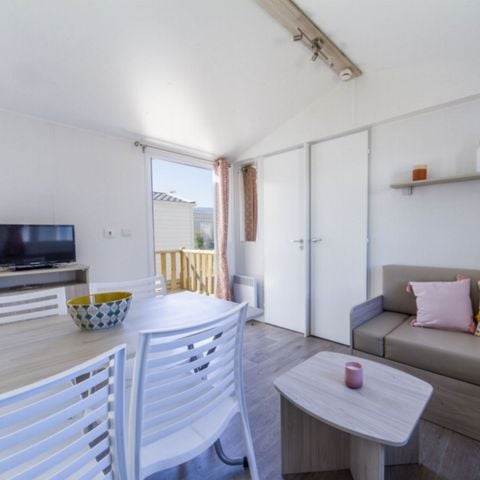 Stacaravan 5 personen - COMFORT - 2 slaapkamers met airconditioning + TV