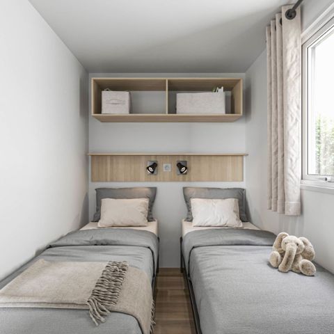 Stacaravan 8 personen - PREMIUM - 3 slaapkamers met airconditioning +TV+ Gaskookplaat + 2 badkamers - 2026