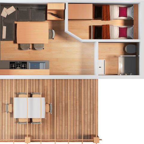 Stacaravan 6 personen - Bürstner DELUXE 850