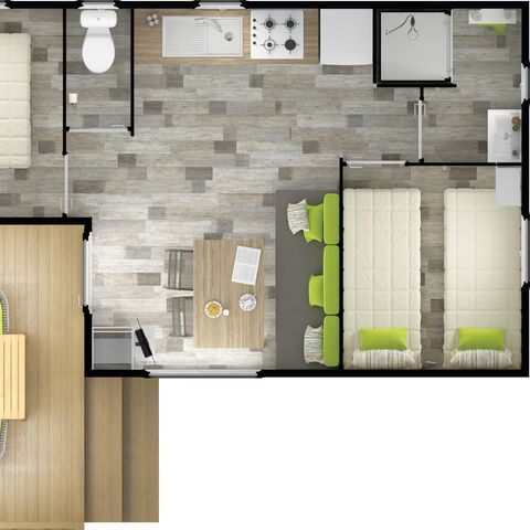 Stacaravan 4 personen - Malaga - 2 slaapkamers