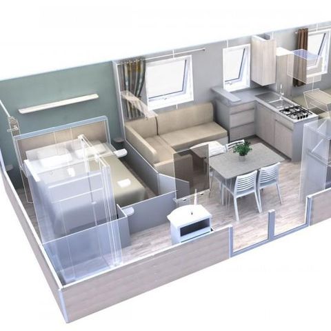 Stacaravan 6 personen - Eva 33