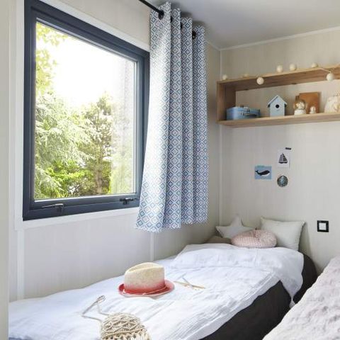 Stacaravan 4 personen - Cabane Surfer 2 slaapkamers - 25 m² + halfoverdekt terras