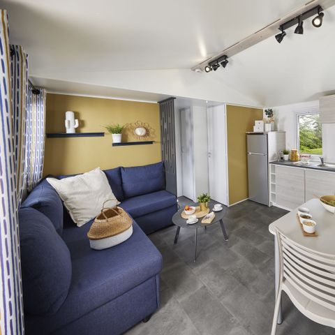 Stacaravan 6 personen - Evo 35 - 3 slaapkamers - 33 m² + halfoverdekt terras
