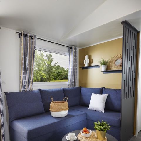 Stacaravan 6 personen - Nest 35 - 3 slaapkamers - 35 m² + halfoverdekt terras