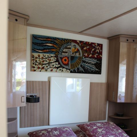 Stacaravan 4 personen - Stacaravan Premium Villa 2 slaapkamers - 40 m² + halfoverdekt terras + grote tuin