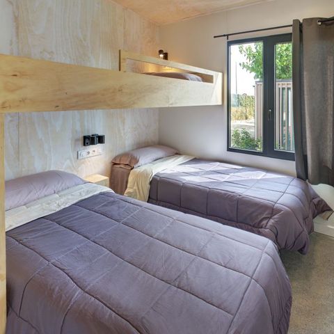 Stacaravan 5 personen - Bungalow Cubik - 2 slaapkamers