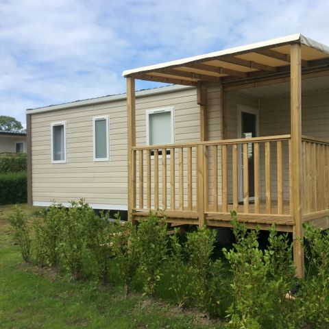 Stacaravan 6 personen - 6 pers 3 slaapkamers Half overdekt terras 8.80 m x 3.70 m 6 Vaatwasser en tv inbegrepen